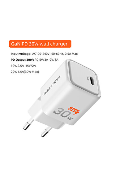 Choice EU PD 30W Charger CABLETIME 30W GaN Fast Charger USB Type C QC 3.0 Qui...