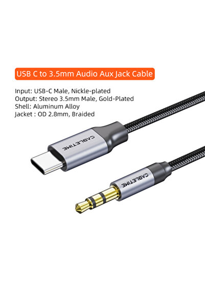 Choice 1M CABLETIME HiFi Headphone Adapter USB C To 3.5mm Aux Jack Adapter He...