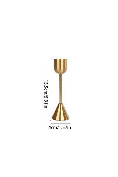 Choice1 medium size-1PC Luxury Golden Color Metal Candle Holders Candlestick ...