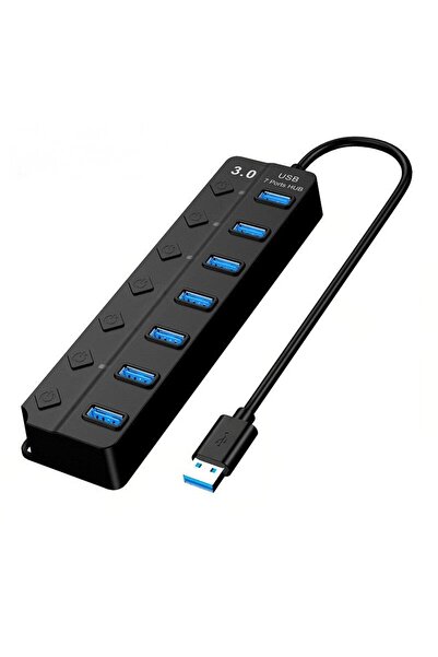 Choice1 موزع USB 3.0 مزود بـ 7 منافذ و4/7 منافذ مع مؤشر LED ومفتاح تحكم مستقل...