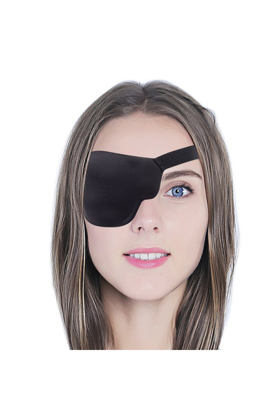 Choice Right 1PCS Black Single Eye Patch Adjustable 3D Foam Groove Eyeshades ...