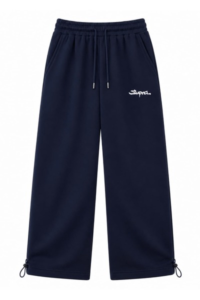 zaee Supra Embroidered Adjustable Leg Baggy Sweatpants