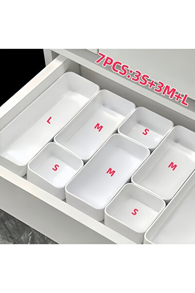Choice1 7pcs setB 7pcs Drawer Storage Box Set Sundries Divider Holder Organiz...
