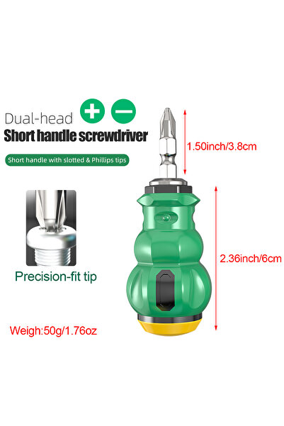 Choice 6X38mm LAOA Short Handle Screwdriver Flat And Phillips Two Way Mini S2...