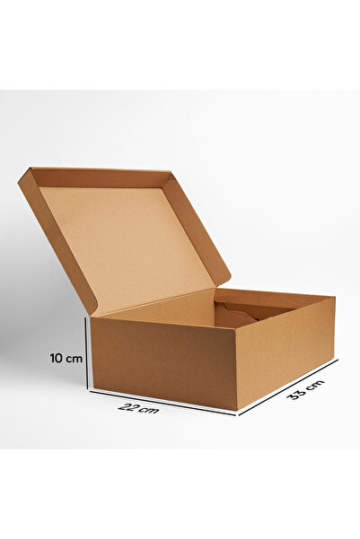 Kutufix Karton Kutu 33x22x10 cm - 25 Adet Kilitli Kargo Kutusu