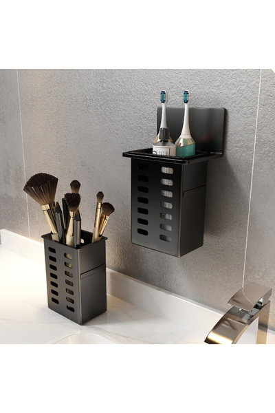 Choice1 2PCS 1Pc Holder Wall-mounted Storage Box for Bathroom Toiletries Kitc...