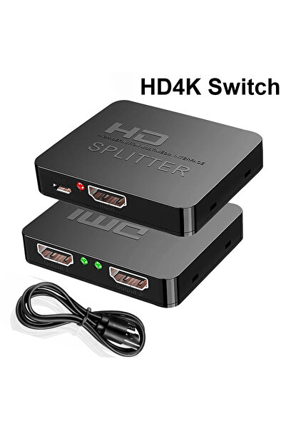 Choice محول KVM طراز VM2-02 من NZX بدقة 4K، متوافق مع HDMI، موزع فيديو 1 مدخل...