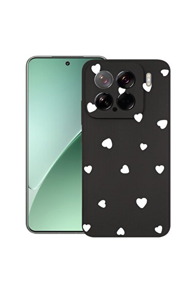 bestcase ¬Æ Husa pentru Xiaomi 15, Heart Pattern, Slim Silicon 0.8MM, Antisoc...