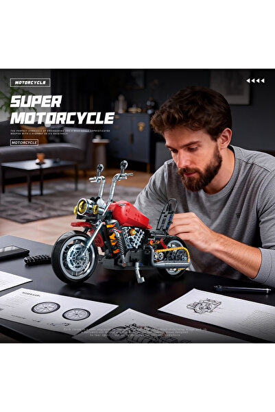 Choice No Original BOX A 2026 New DIY Building Blocks Motorbike Technical Set...