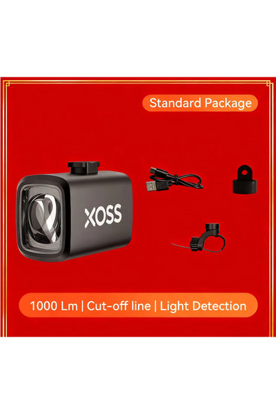 Choice3 مصباح أمامي للدراجة XOSS Pack 1 Cutoff Line بقوة 1000 لومن مع مستشعر ...