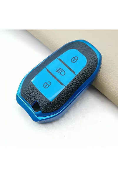 Choice Blue 3 Buttons TPU Car Smart Remote Cover Key Fob Case for Peugeot 208...
