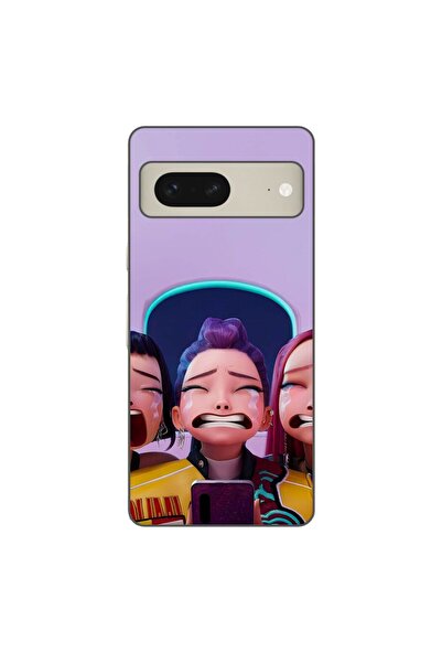 OEM Калъф, съвместим с Google Pixel 7, силиконов гел TPU, модел KPop Demon Hu...