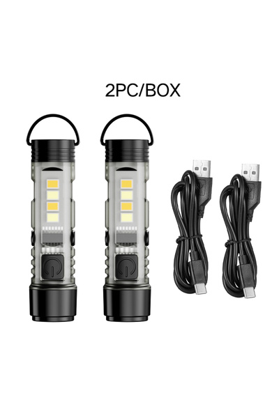 choice2 2pcs LED outdoor strong light small flashlight mini portable keychain...