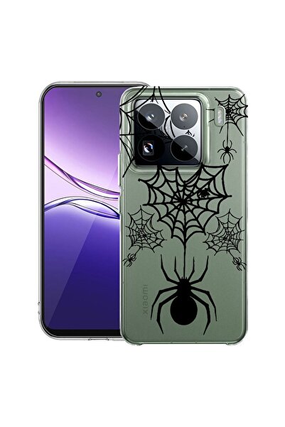bestcase ¬Æ Husa Clear Slim Silicon Compatibila cu Xiaomi 15 Pro, Spider Web,...