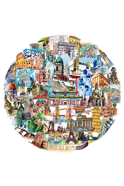 Choice 50pcs 50Pcs Transparent World Landmark Travel Stickers Graffiti for DI...
