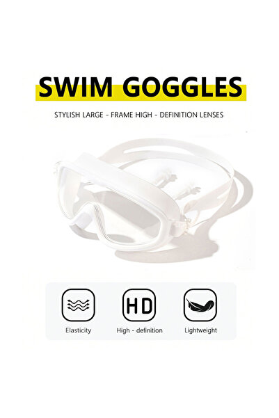 choice2 WHITE Children's swimming goggles Anti-fog and Anti-ultraviolet wide-...