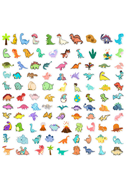 Choice1 100pcs-D 100 Q-version Little Dinosaur Graffiti Stickers, Water Cup C...