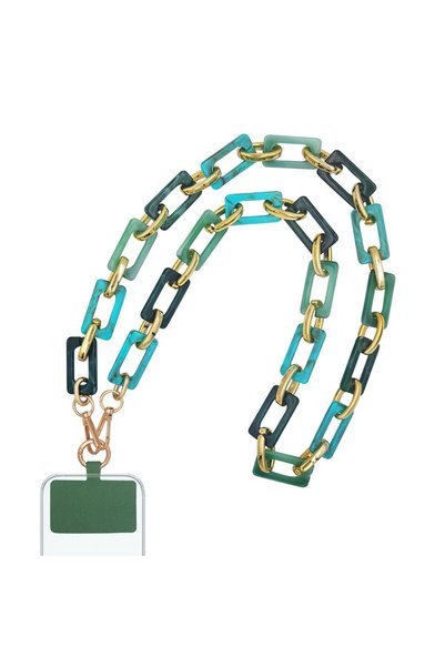 Sonique Κολιέ Λουράκι Elegant Ακρυλικό 115cm για Κινητό Πράσινο