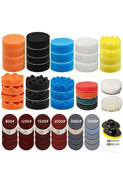 Choice 68pcs Headlight Repair Restoration Kit Car Polishing Disc 3inch 75mm A...