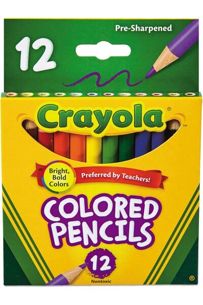 Crayola BIN684112 - Presharpened Short Colored Pencils