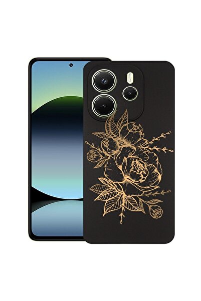 bestcase ¬Æ Husa pentru Xiaomi Redmi Note 14, Golden Rose, Slim Silicon 0.8MM...