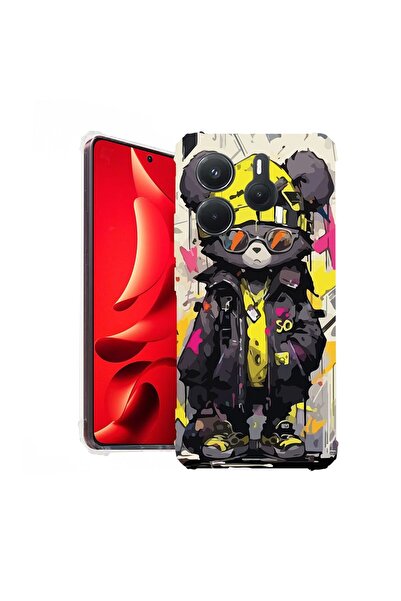 bestcase Husă pentru Xiaomi Redmi Note 14 5G, Antișoc 1.5MM, Ursuleț de pluș ...