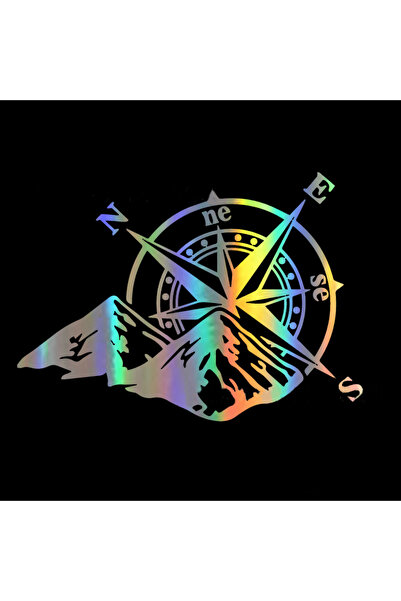 Choice Laser Mountain Compass Fashion Laser Car Sticker Auto Body Styling Dec...