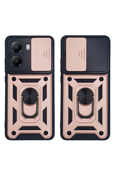 Sonique Θήκη Ring Armor CamPro για Xiaomi Poco X7 Pro 5G Ροζ Χρυσό