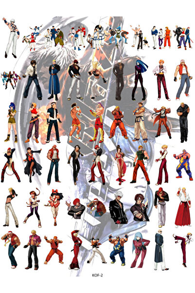 Choice 55 قطعة 56 قطعة ملصقات زخرفية من King Of Fighters KOF للدفاتر والهواتف...