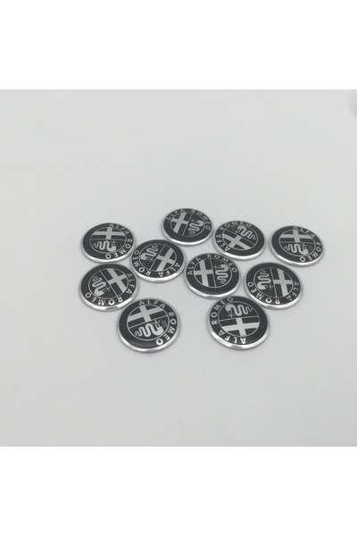 choice2 5Pcs 14mm Silver For Alfa 5Pcs Aluminium Metal Car Key Emblem Sticker...