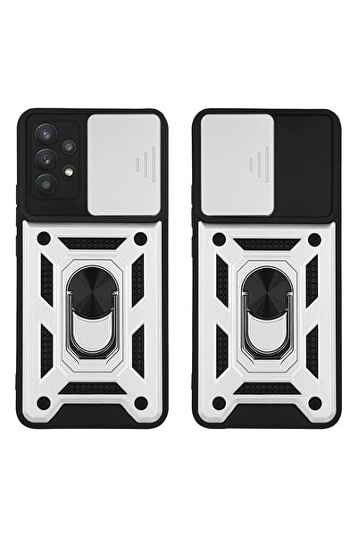 Sonique Θήκη Ring Armor CamPro για Samsung Galaxy A32 4G Ασημί