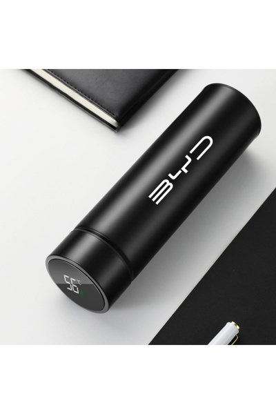 Choice1 1pcs-B-Black 500ml Insulated Cup Temperature Monitoring Water Cup Car...
