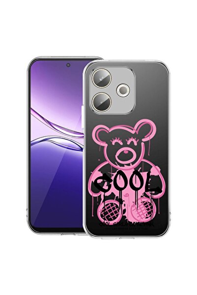 bestcase Husă transparentă din silicon pentru OPPO A5 Pro 5G, Ursuleț de pluș...
