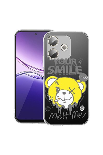 bestcase Husă transparentă din silicon pentru OPPO A5 Pro 5G, Ursuleț de pluș...