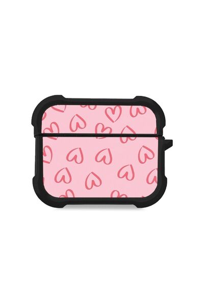 Sonique Θήκη Σιλικόνης Heart Series για AirPods Pro / Pro 2 Ροζ
