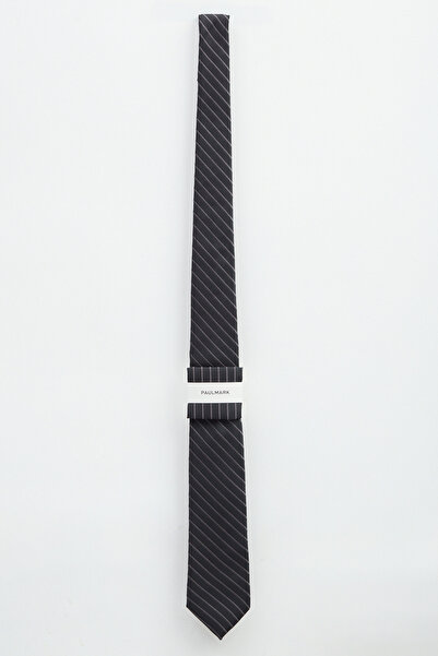 PAULMARK Men's Striped Patterned Tie-Tie Set