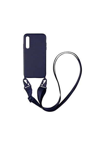 Sonique Θήκη Σιλικόνης με Strap CarryHang Samsung Galaxy A70/A70s Μπλε Σκούρο