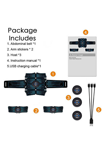 choice2 1 Set Eletroestimulador EMS Abdominal Muscle Stimulator Electric Mass...