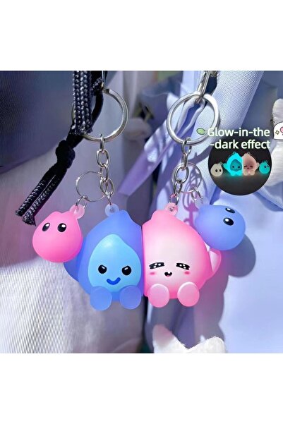 Choice Couple Couple Gifts Glow in The Dark Magnetic Flame Keychain with Spar...