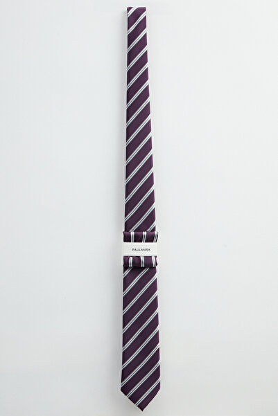 PAULMARK Men's Thick Striped Tie