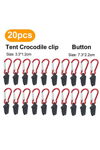 Choice5 20Set Sturdy Camping Tent Clips (10/20/50pcs): Anti-Wind Crocodile Cl...