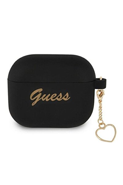 Guess Θήκη Σιλικόνης Charm Collection για AirPods 3 Μαύρο