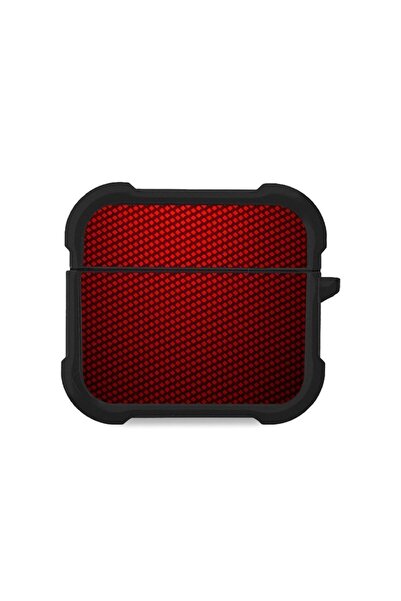 Sonique Θήκη Σιλικόνης Carbon Series για AirPods 3 Κόκκινο