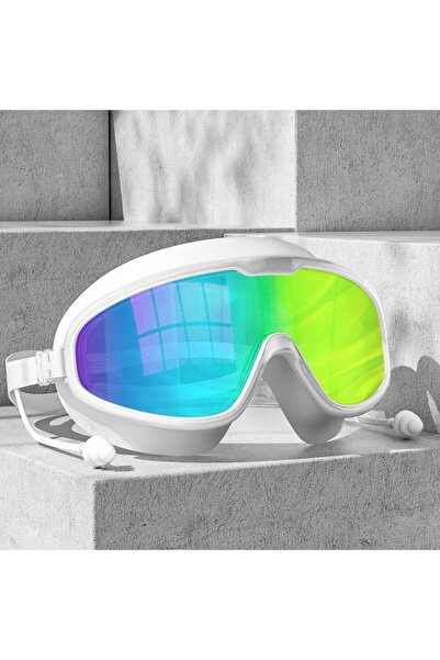 Choice1 White electroplate Outdoor Swimming Goggles Anti-Fog Wide View Scuba ...