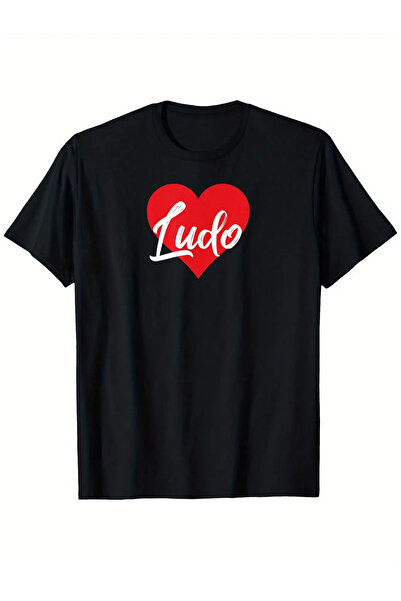 Chic Bloom تي شيرت رجالي بطبعة "I love Ludo"