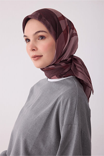 Belli Geometrik Desen Fresh Rozy Eşarp