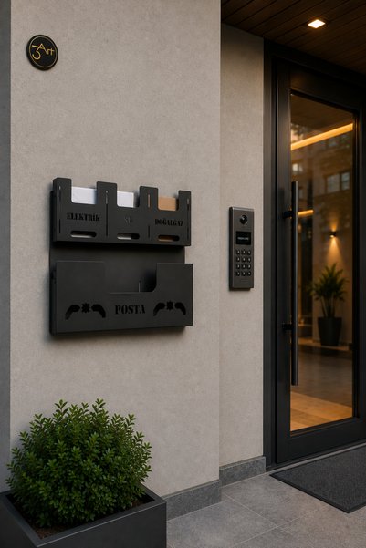 3Art Metal Dekorasyon Tic.Ltd.Şti Bill and Mail Organizer - Wall Mounted Electricity Water Natural Gas Document Organizer