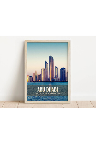 Boomah Accessories Abu Dhabi UAE Travel Poster with Frame 30x40cm