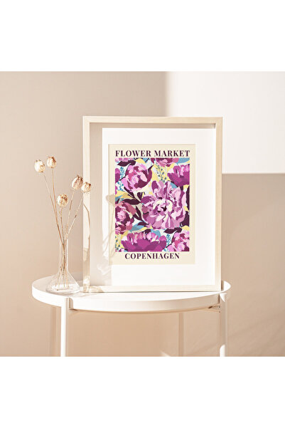 Boomah Accessories Flower Market Copenhagen Colorful Botanical Art Poster wit...