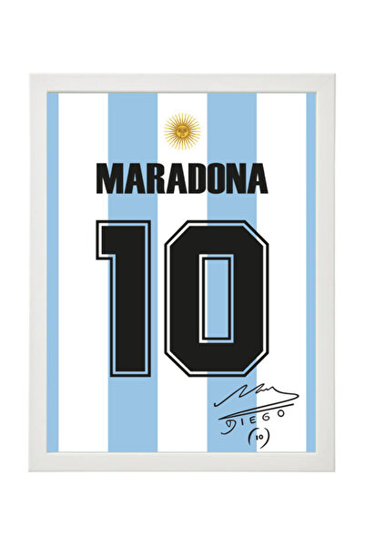 Boomah Accessories Diego Maradona Argentina Legend Autographed Jersey Poster ...